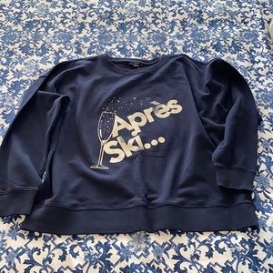 NWT J Crew Apres Ski Sweatshirt, Size Large